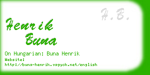 henrik buna business card